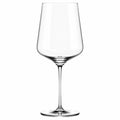 Verre à vin 550 ml en verre transparent à pied élégant