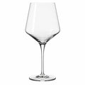 Verre à vin 650 ml 24 cm en verre transparent à pied style tulipe