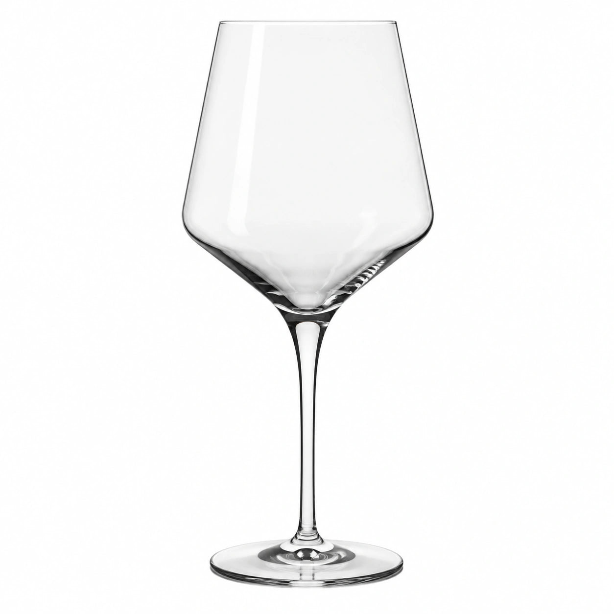 Verre à vin 650 ml 24 cm en verre transparent à pied style tulipe