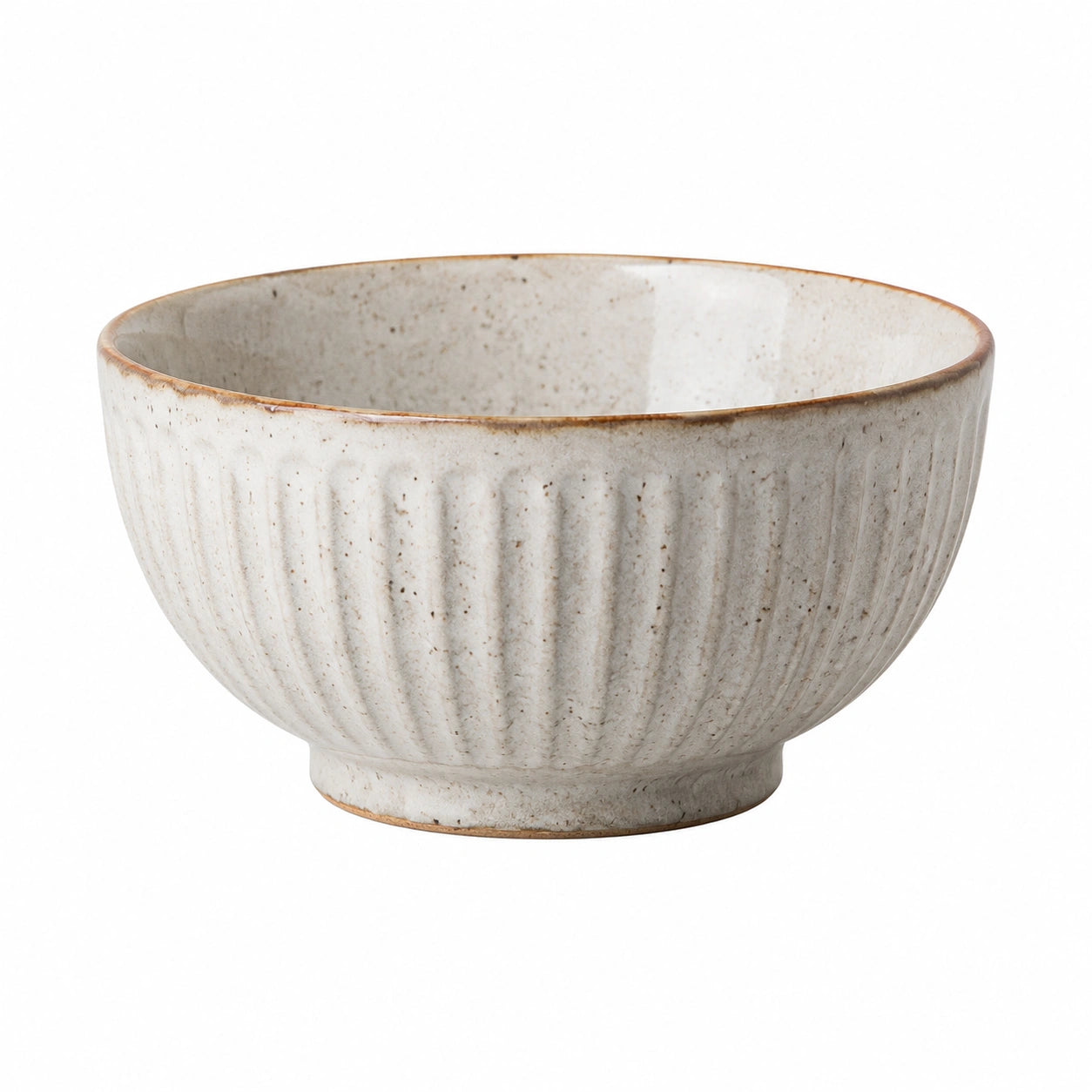 Bol 15 cm en céramique beige texturée pour repas style rustique