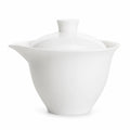 Tasse à thé gaiwan 180 ml en porcelaine blanche avec couvercle style épuré